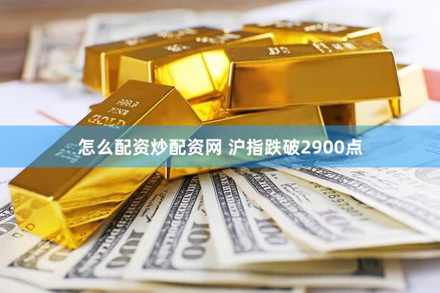 怎么配资炒配资网 沪指跌破2900点