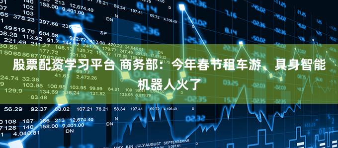 股票配资学习平台 商务部：今年春节租车游、具身智能机器人火了