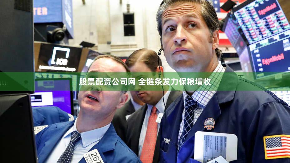 股票配资公司网 全链条发力保粮增收